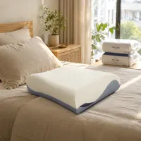 Oreiller cervical réversible en PU pour massage, vente en gros, pour la maison, chambre à coucher, ergonomique, en mousse à mémoire de forme avec structure à 3 couches