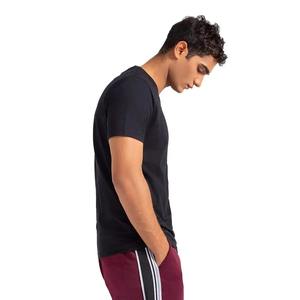 100% coton hommes T-Shirts imprimé personnalisé col épais surdimensionné col montant T-shirt lourd Style uni - Product Image 3