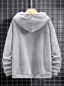 Sweat-shirts en laine à capuche personnalisés avec logo brodé, sweat-shirts unis, sweat-shirts en laine vierges sublimés, sweat-shirts à capuche pour hommes - Product Image 2