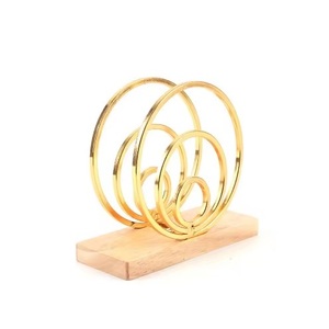 Porte-papier vertical de luxe en laiton doré Rose nordique fer Art porte-serviettes métal en métal - Product Image 3