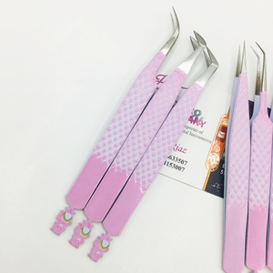 Pince à cils professionnelle ours en peluche pointue en acier inoxydable vison lisse Anti-magnétique durable pince à cils faux - Product Image 5