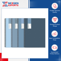 Carnet de notes en cuir Nexgen Exports avec reliure spirale PP, 80 feuilles, couleur et logo personnalisés, OEM/ODM, échantillon en 7 jours