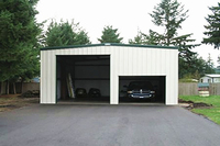AL-préfabriqué structure en acier bâtiment forte résistance au vent garage voiture/abri d'auto portable garage en métal kit de hangar de stockage libre