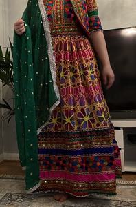 ชุดเดรส kuchi แบบอัฟกานิสถานชุดเดรสชนเผ่าวินเทจแบบชนเผ่าเดรสสีสดใสแบบดั้งเดิมของอัฟกานิสถาน/ปากีสถาน - Product Image 4