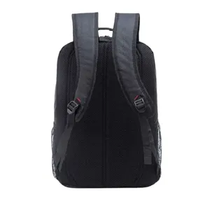 Sleek Black Laptop Backpack <b>Bag</b> with Red Accent and Multiple Compartments - Product Image 3