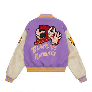 Chaqueta de Béisbol Varsity de Invierno para Hombre, de Alta Calidad, Moderna, con Cuello Alto, Bordado, Estilo Urbano, Resistente al Viento y Transpirable - Product Image 2