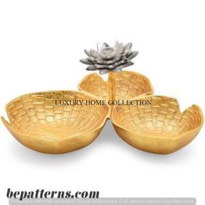 Cuencos de metal de alta gama con tazón de vidrio y calidad premium perfectos para exhibir tus creaciones culinarias - Product Image 1