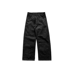 Jeans Rectos de Mezclilla Unisex de Algodón Premium, Jeans Negros de Mezclilla de Vietnam, Ropa Unisex para Hombre - Product Image 1