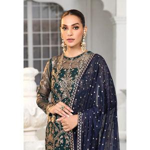New Arrival Customizable Chiffon Design Salwar Kameez for Formal <b>Wedding</b> Party Lightweight Breathable Women's <b>Dress</b> Low Price - Product Image 6