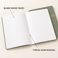 Carnet A5 personnalisé LABON à couverture souple cousue, pages vierges, logo estampé, coins arrondis, journal OEM, marque privée, usine