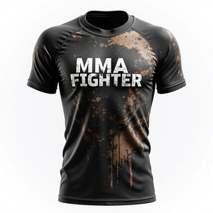 Haute qualité Sublimation personnalisé BJJ Rash Guards Premium HD impression Durable entraînement respirant Stretch Anti UV séchage rapide 100% - Product Image 3