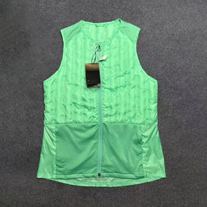 Gilet de sport d'hiver pour homme, veste chaude à col montant avec fermeture éclair, manches matelassées, design en V pour la randonnée et la course à pied - Product Image 2