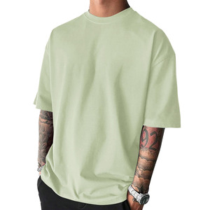 T-shirt unisexe de haute qualité en polyester/coton tricoté, écologique, respirant, à séchage rapide, anti-boulochage, coupe ample, uni, pour l'été, pour homme - Product Image 4