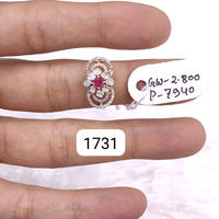 Anillo de Plata de Ley Hecho a Mano de Alta Calidad con Rubí Natural, Joyería Fina con Diamantes Naturales