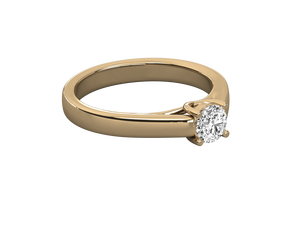 Anillo de Diamantes Personalizado de Fábrica, Anillo de Oro Amarillo de 18k, Anillo de Moissanita de 5mm y 2 Quilates, Anillo de Boda, Aniversario, Fiesta - Product Image 3