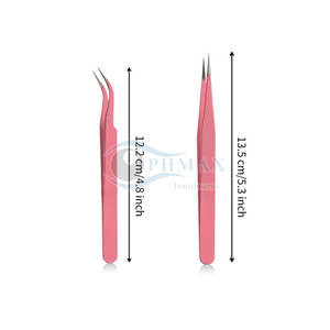 Pinzas para pestañas recubiertas de color de alta calidad, acero inoxidable para técnicos de salón, pinzas para pestañas recubiertas de color elegantes - Product Image 2