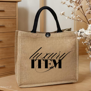 ถุงผ้าปอกระเจาใส่มือสำหรับเดินชายหาดใช้ซ้ำได้ถุงผ้าปอกระเจาพร้อมที่จับสีดำทำในเวียดนาม - Product Image 4