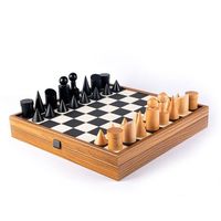 CI-DESSOUS LUXE PRATIQUE Vente en gros Jeu d'échecs en bois personnalisé Jeu d'échecs de grande taille Planche pliante Pièces d'échecs Plateau