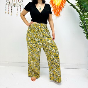 Nouveau pantalon d'été en coton uni respirant, coupe bootcut, taille haute, ample, de SHUBH EXIM, exportateur indien - Product Image 5