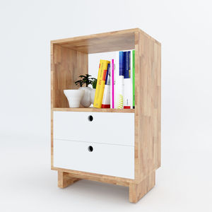 Mini Refrigerador Minimalista de Madera y Cuero PU de LUZO-SFTDG007 - Product Image 1