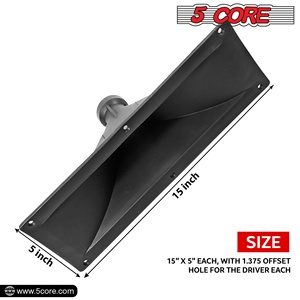 Bocina de plástico rectangular de 5 núcleos 15x5 con tornillos para cajas acústicas variadas, garganta de 34 mm, HISE 15X5, 1 unidad - Product Image 4