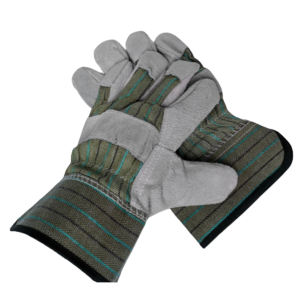 ถุงมือนิรภัยหนังวัวแบบแยกนิ้วถุงมืออุตสาหกรรมทนความร้อนถุงมือผ้าใบสำหรับคนแคนาดา - Product Image 2