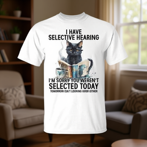 T-Shirt Gatto 2025: Collezione Promozionale Gatto 'Udito solo il gatto che non sei stato scelto' - Product Image 3