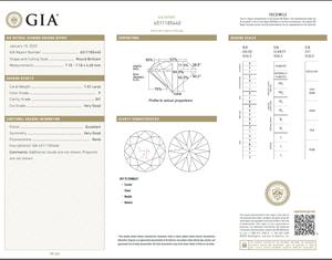 B2B D'VINS JEWELS para GIA Certified 1,51 CT Diamante blanco suelto Natural F Color FL FLOW Pureza EX Corte pulido para joyería - Product Image 2