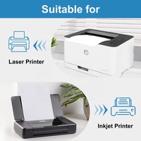 Feuilles d'étiquettes laser rectangulaires 3,375" x 2,33" avec code-barres, 8 étiquettes par feuille, pour imprimantes laser et jet d'encre