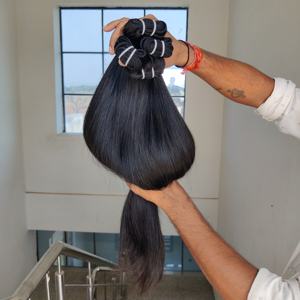 Vente en gros 100% cuticules alignées Double trame Remy cheveux vierges Temple indien lâche eau et vague profonde faisceaux de cheveux humains bruts pas cher - Product Image 4