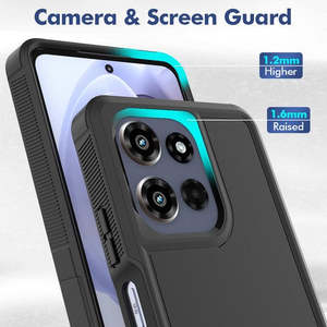 Funda Híbrida de Doble Capa para iPhone 15 Plus 6.7, Negra - Product Image 4