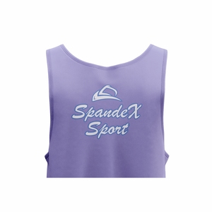 Camisetas sin mangas transpirables ligeras personalizadas para hombres y mujeres, gimnasio de secado rápido y ropa deportiva con decoración de encaje, cuello redondo de punto - Product Image 3