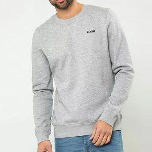 Vente en gros Col ras du cou uni Logo personnalisé Hommes Hoodies Collection Hiver Basics Coton mélangé Confortable et respirant - Product Image 3