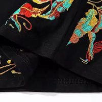 T-shirt brodé en gros, logo personnalisé, matière douce, respirant, chemise d'été pour hommes