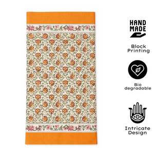 Toalla de Algodón Estilo Waffle Ecológica de Jaipur, Estampada a Mano con Pigmentos, Diseño Boho por Artesanos Indios, Suave, de Secado Rápido, con Tintes No Tóxicos - Product Image 2