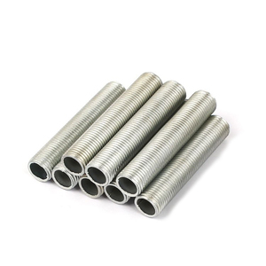 Tube de fixation pour luminaire en acier zingué fileté M10x1, tube creux entièrement fileté pour luminaires - Product Image 1