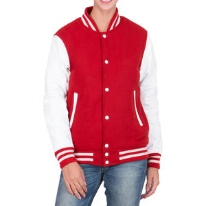 Top Trending Custom Logo 100% Algodón Fleece Cropped Mujeres Varsity Chaquetas 2025 Ladies University Chaquetas - Product Image 2