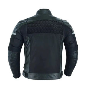 Chaqueta de Motociclista para Hombre, Fabricada en Cuero Genuino, Chaqueta de Motociclista Deportiva de Moda, de Piel de Oveja - Product Image 2