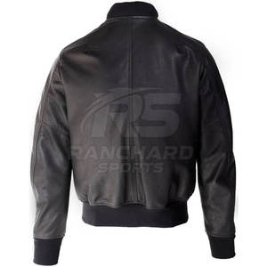 Blouson aviateur en cuir élégant, confortable, classique, à porter au quotidien, blouson aviateur en cuir moderne, tendance, doux, vêtement de mode - Product Image 4