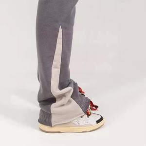 กางเกงวอร์มขาบานแบบเรียงซ้อนกันของผู้ชายกางเกงวิ่งขาบานลำลองคุณภาพสูงออกแบบได้ตามต้องการ - Product Image 4