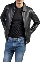Nouvelles vestes en cuir tissé enduit pour homme en peau de mouton, coupe-vent, respirantes, à capuche, col montant, avec logo frontal, couleur personnalisable, prix bas