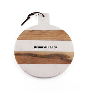 Planche à découper ronde de luxe Planche à découper artisanale de qualité supérieure Planche à fromage classique élégante en marbre fantaisie - Product Image 1
