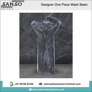 Lavabo de mano ovalado de una pieza fabricado en India, artículos sanitarios de diseñador más vendidos para uso en baño, precio a granel - Product Image 2