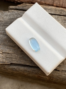 Pierre de cabochons en forme d'aigue-marine naturelle de couleur supérieure avec une pierre précieuse en vrac de bon lustre pour la fabrication de bijoux 1.62 carat - Product Image 2