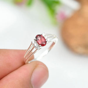 Customized Latest Fashion Garnet Cz Engagement Ring 925 Sterling Silver Fine Minimalist Jewelry <b>Wedding</b> Anniversary Gift Jewelry - Product Image 1