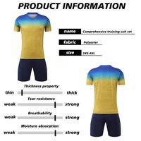 Camiseta de fútbol de alta calidad, uniforme de secado rápido, conjunto de fútbol de entrenamiento con estilo en el extranjero para hombres