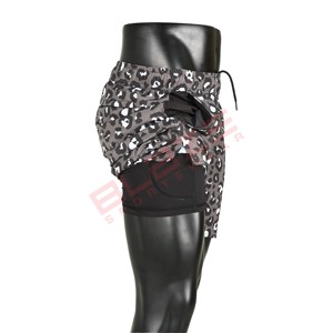 Nouvel arrivage de vêtements de sport Logo personnalisé Polyester Fitness Workout Respirant Outdoor Training 2 en 1 Men cheeta printed Gym Shorts - Product Image 1