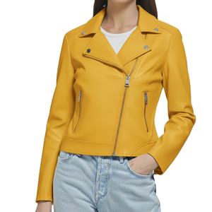 Collar Zipper Closure Size All Luxury <b>Women's</b> Fit <b>Winter</b> Jacket Custom Design New Style Genuine Real Leather Premium Plain Stand - Product Image 3