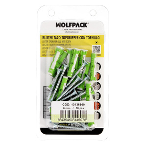 Blister Tacos Topgripper Bimateriale Con Viti O/ 6 mm. 30 Pezzi - Product Image 1
