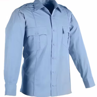 Camisa de Uniforme de Guardia de Seguridad Táctica de Polialgodón para Hombre, Personalizada, Manga Larga, Logotipo Reflectante, Rendimiento Ecológico